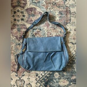 Aimee Kestenberg Vintage Leather Hobo Blue Shoulder Bag